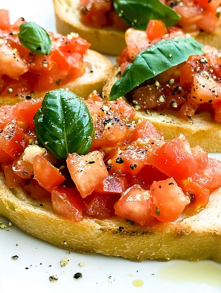 Bruschettas aux Tomates et Basilic