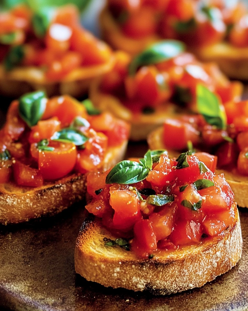 Bruschettas aux Tomates et Basilic
