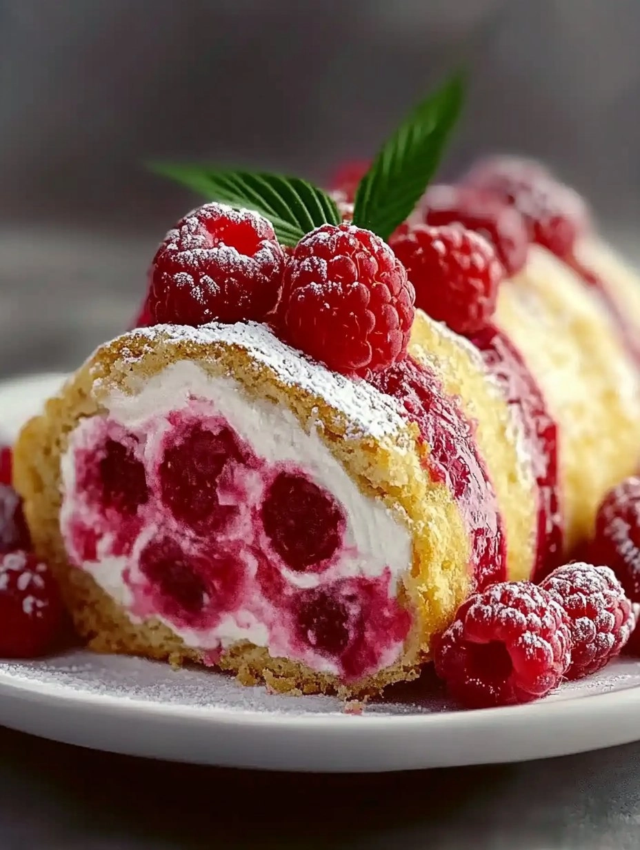 Bûche Roulée Framboise et Mascarpone 101 Bûche Roulée Framboise et Mascarpone