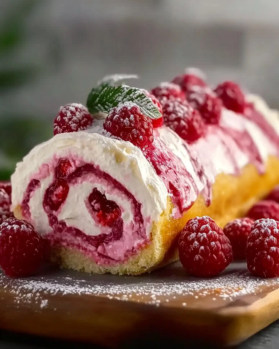 Bûche Roulée Framboise et Mascarpone 102 Bûche Roulée Framboise et Mascarpone
