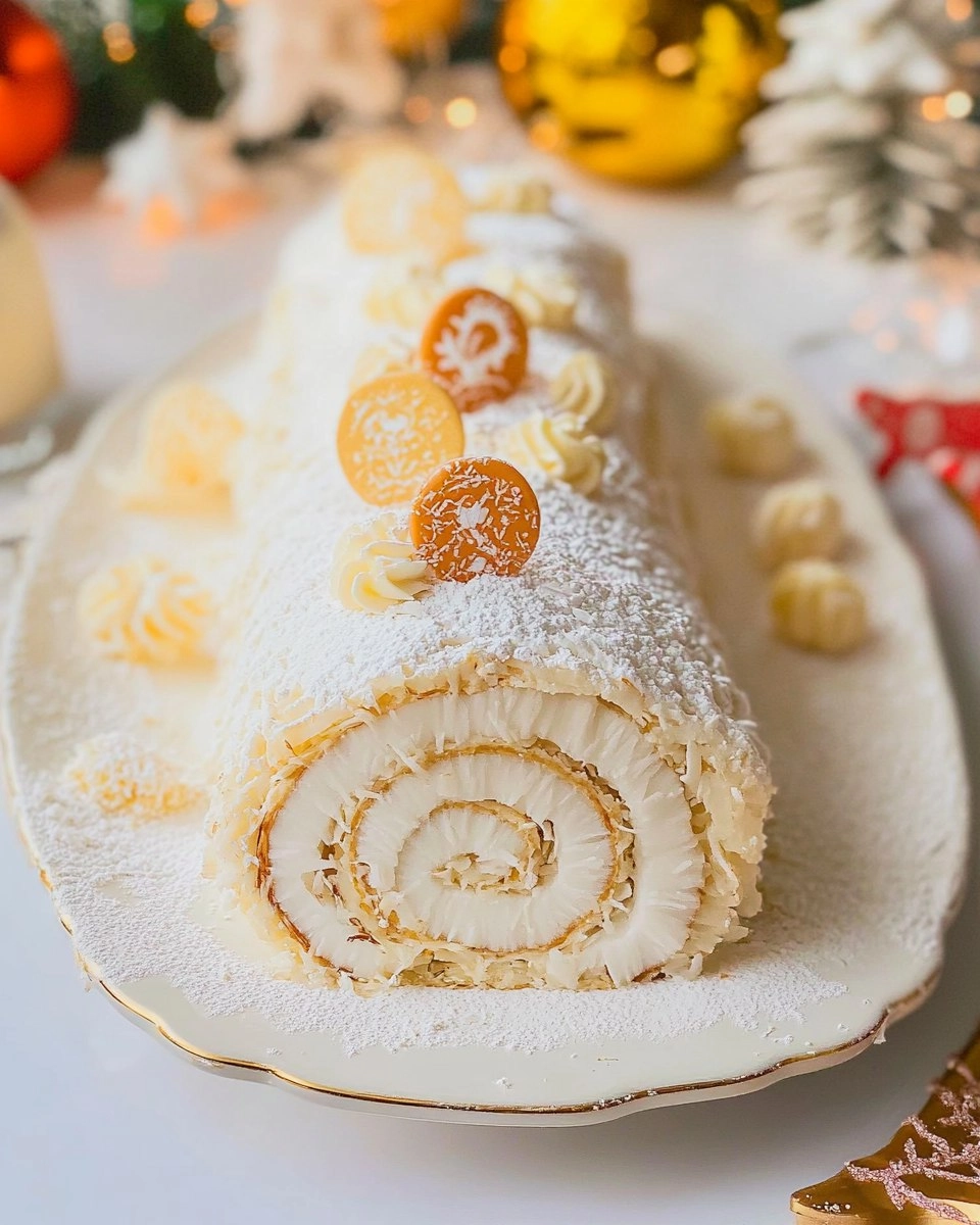 Bûche à la noix de coco façon Raffaello®