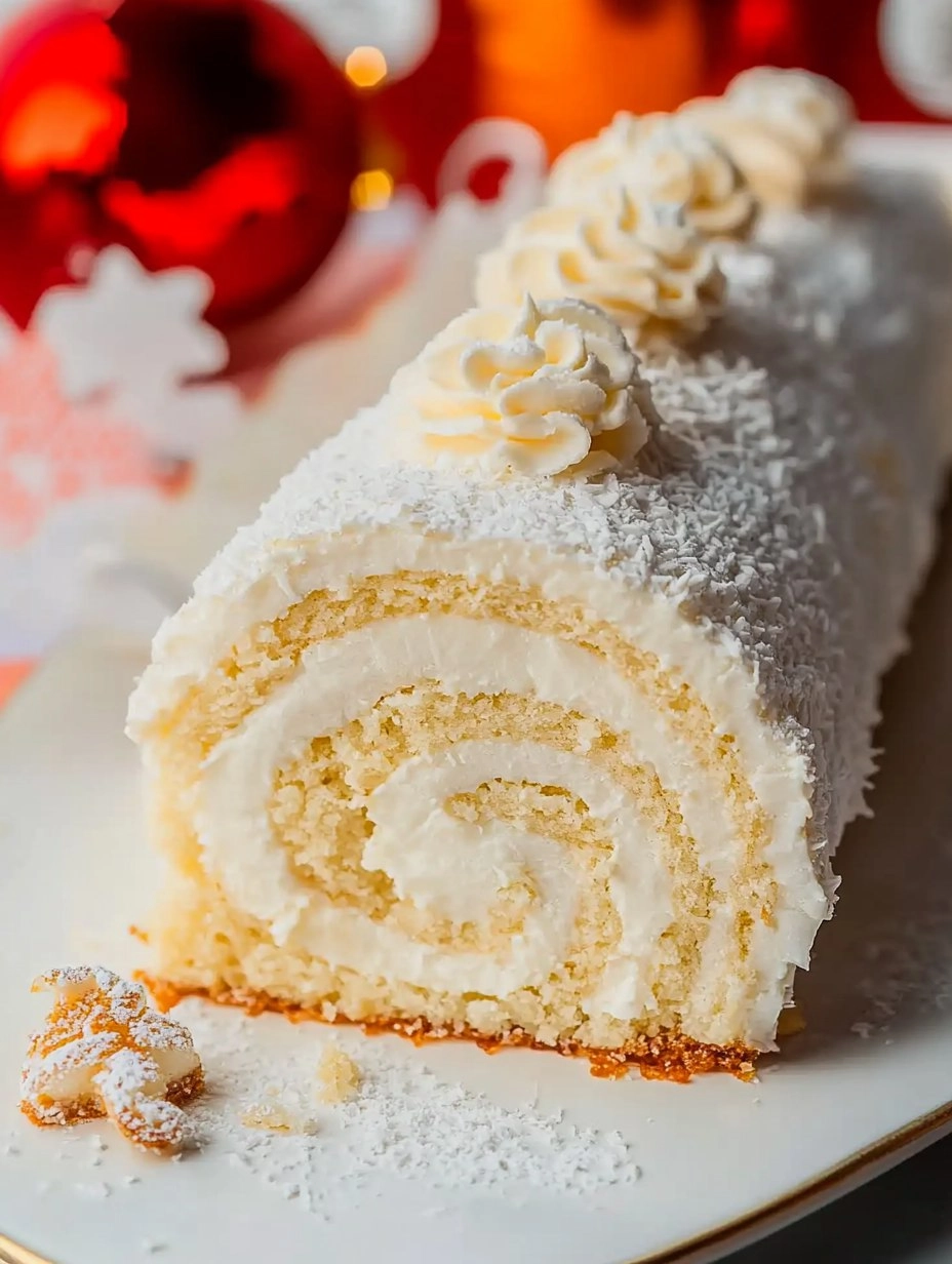 Bûche à la noix de coco façon Raffaello®