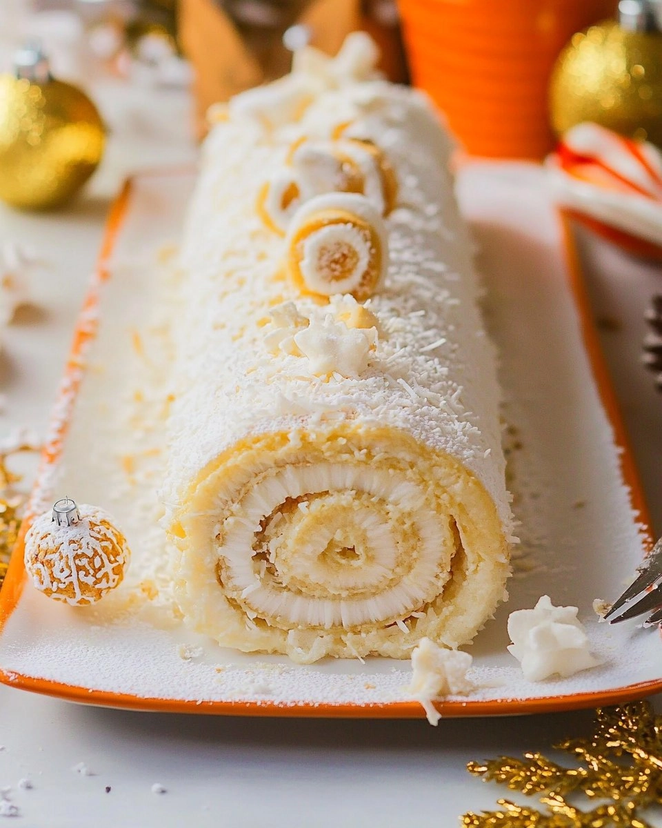 Bûche à la noix de coco façon Raffaello®