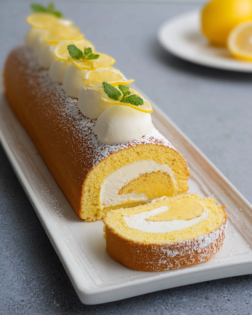 Bûche au Citron et Mascarpone 80 Bûche au Citron et Mascarpone