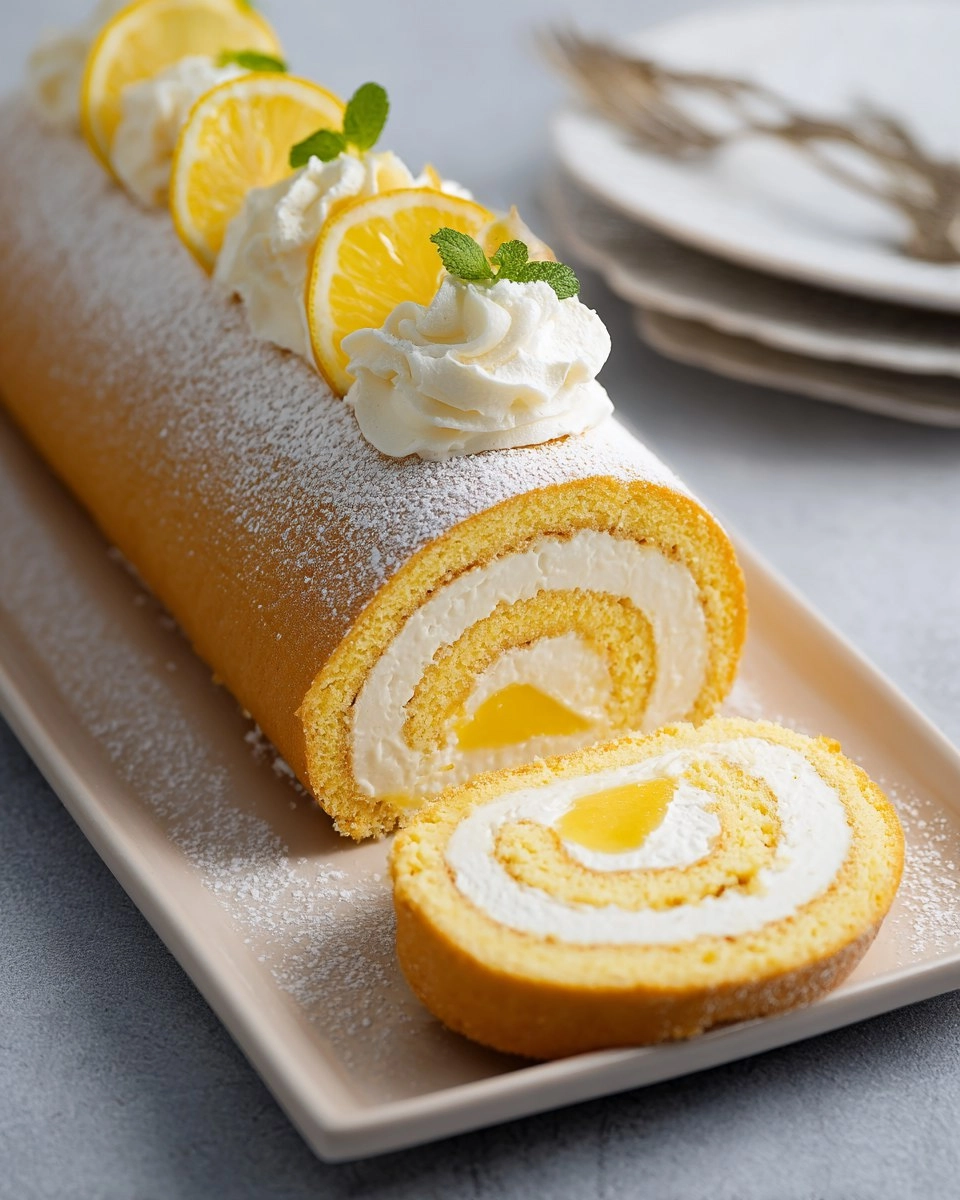 Bûche au Citron et Mascarpone 82 Bûche au Citron et Mascarpone