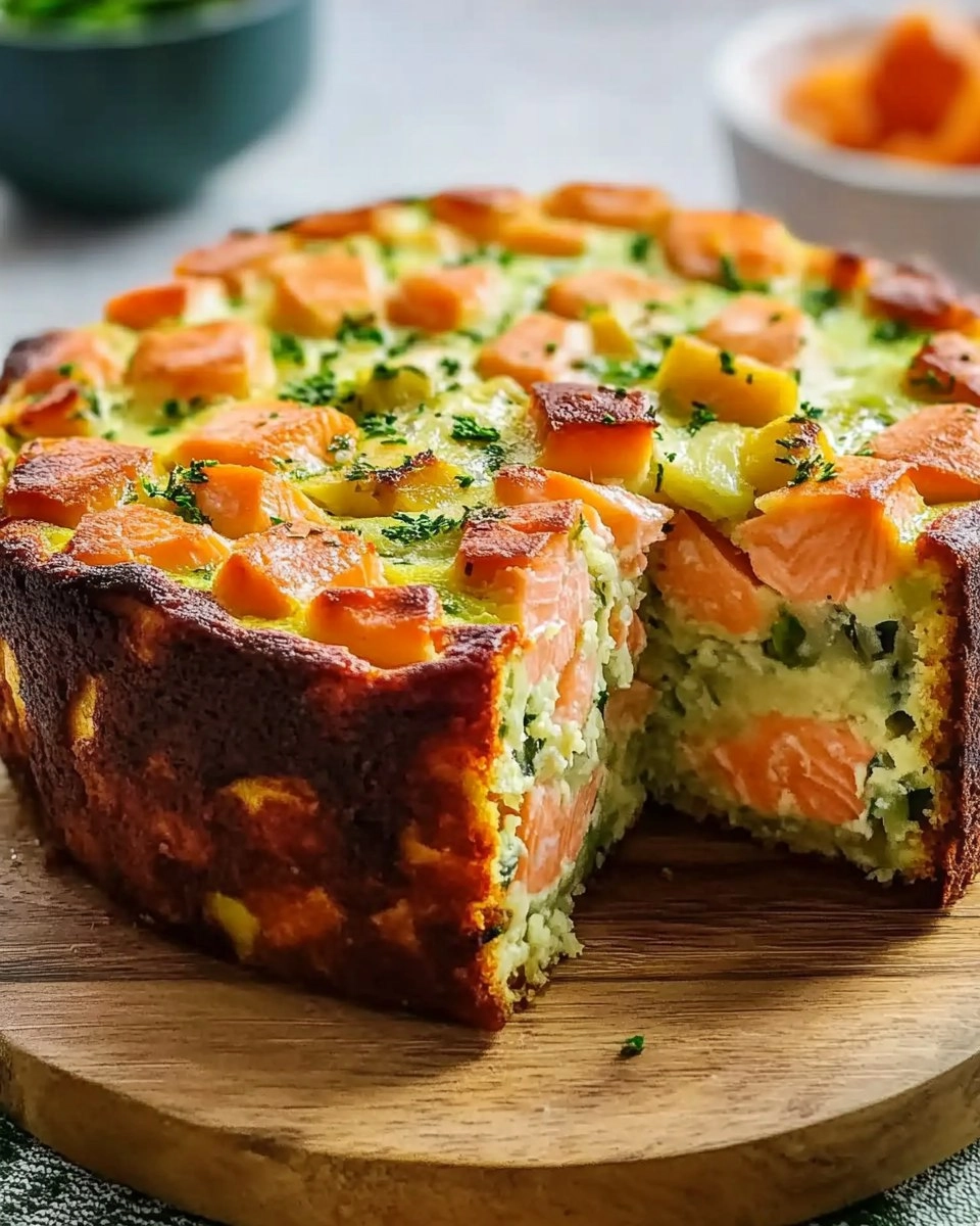 Cake Salé au Saumon & Légumes Moelleux