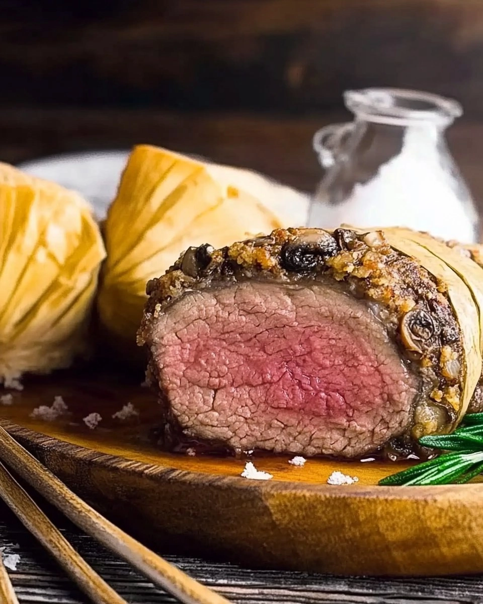 Filet de bœuf en croûte aux champignons