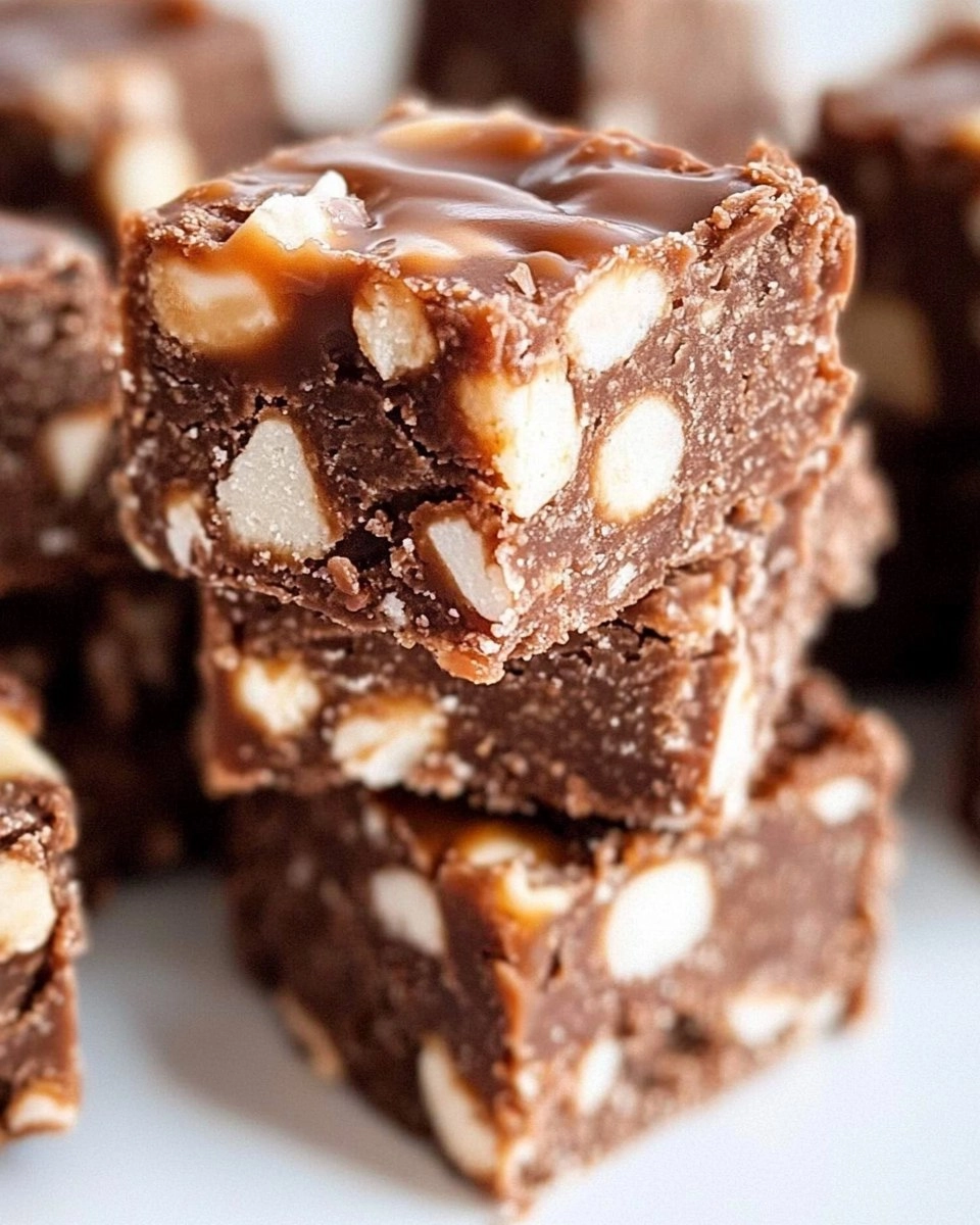 Fudge chocolat, caramel et guimauves