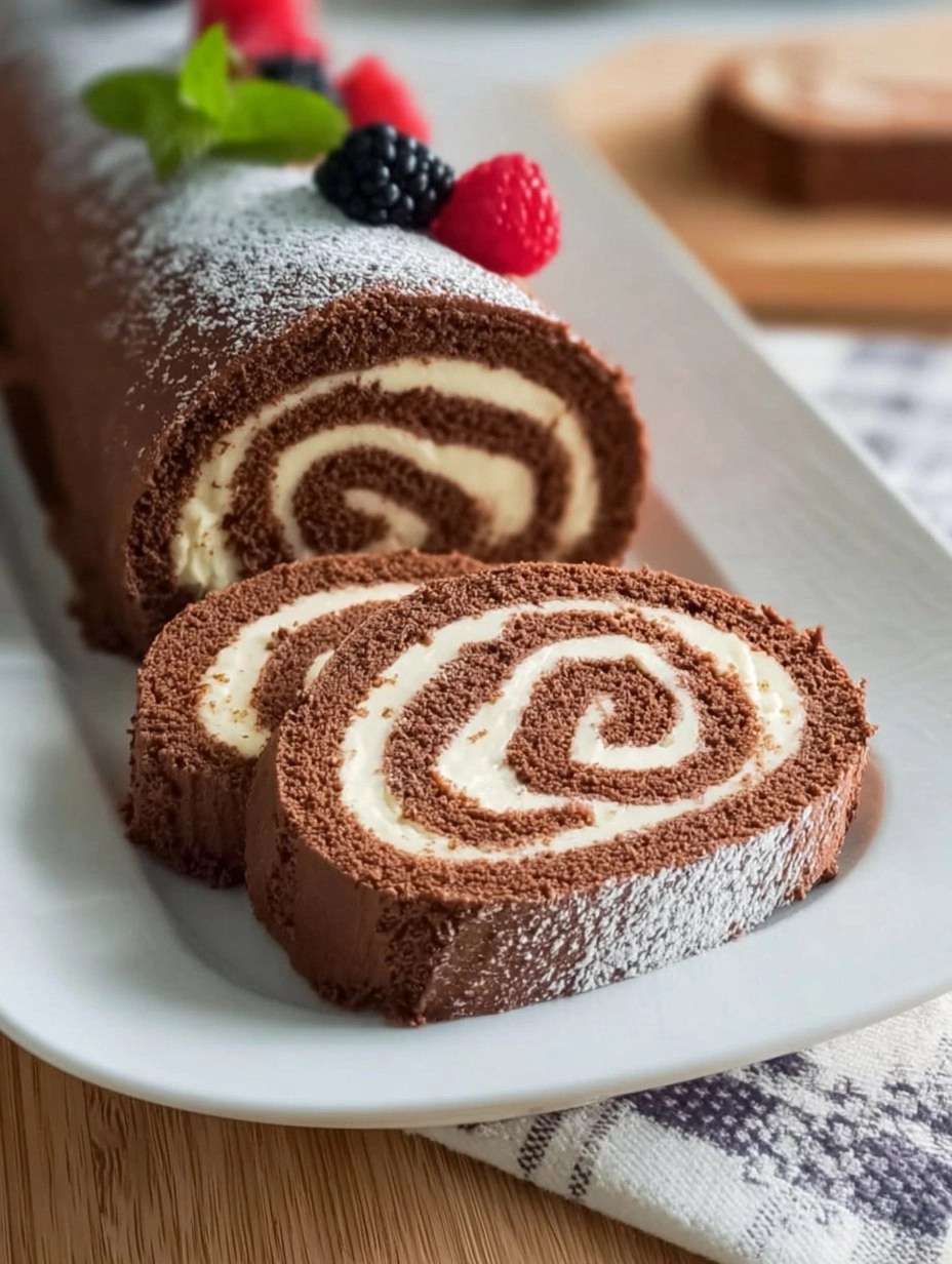 Génoise au chocolat roulés 71 Génoise au chocolat roulés