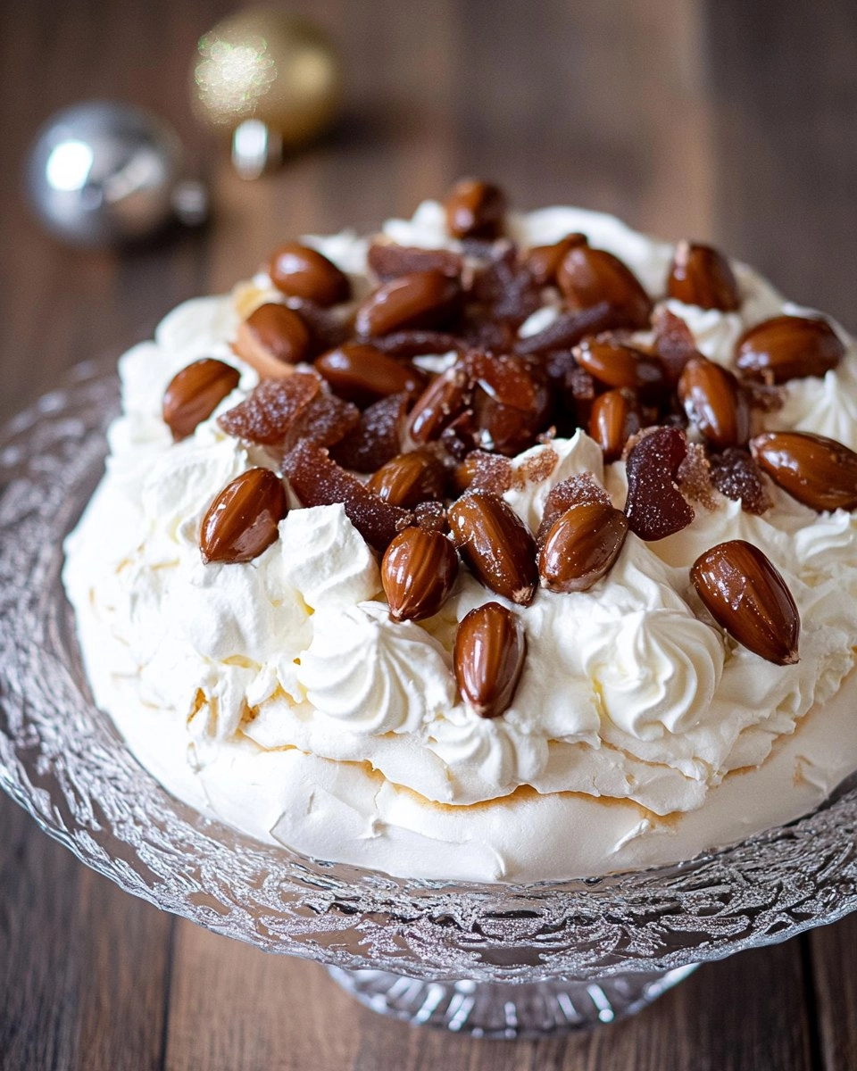 Pavlova de Noël aux marrons glacés 122 Pavlova de Noël aux marrons glacés