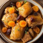 Recette-de-Poulet-Mijote-au-Miel-Pain-dEpices-et-Abricots-Secs