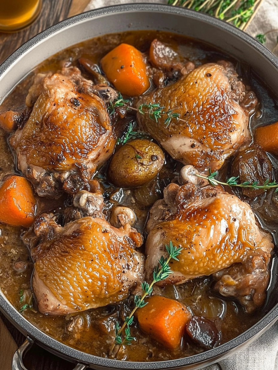 Poulet façon Coq au Vin 111 Poulet façon Coq au Vin