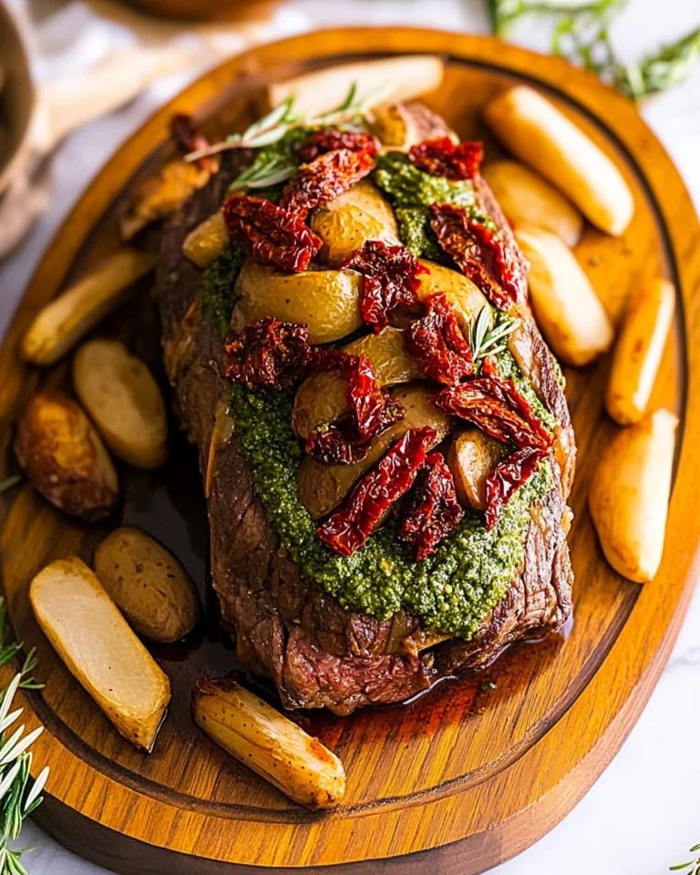 Recette-de-Roti-de-boeuf-farci-a-litalienne-pesto-tomates-confites
