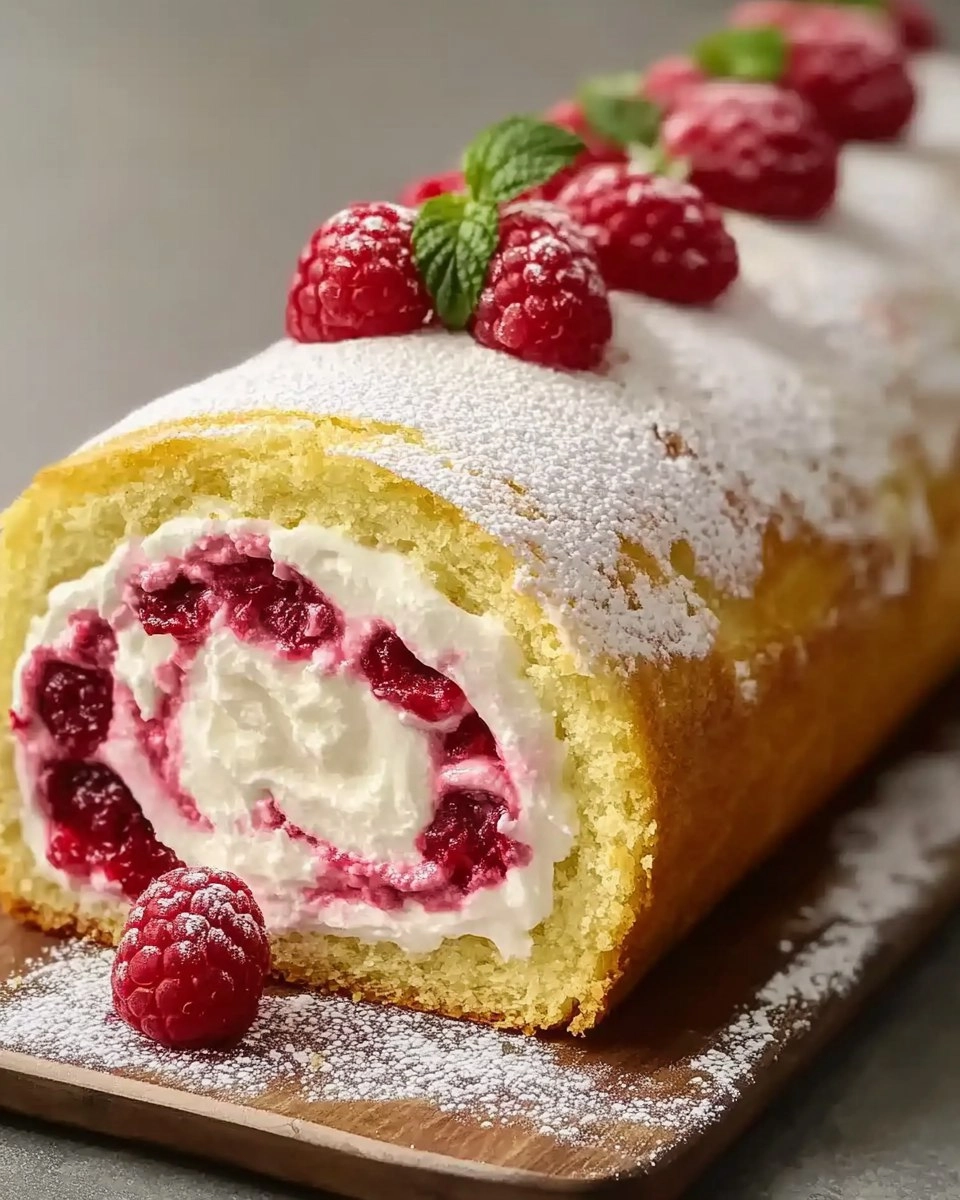 Roulé aux Framboises et Crème Fouettée 85 Roulé aux Framboises et Crème Fouettée