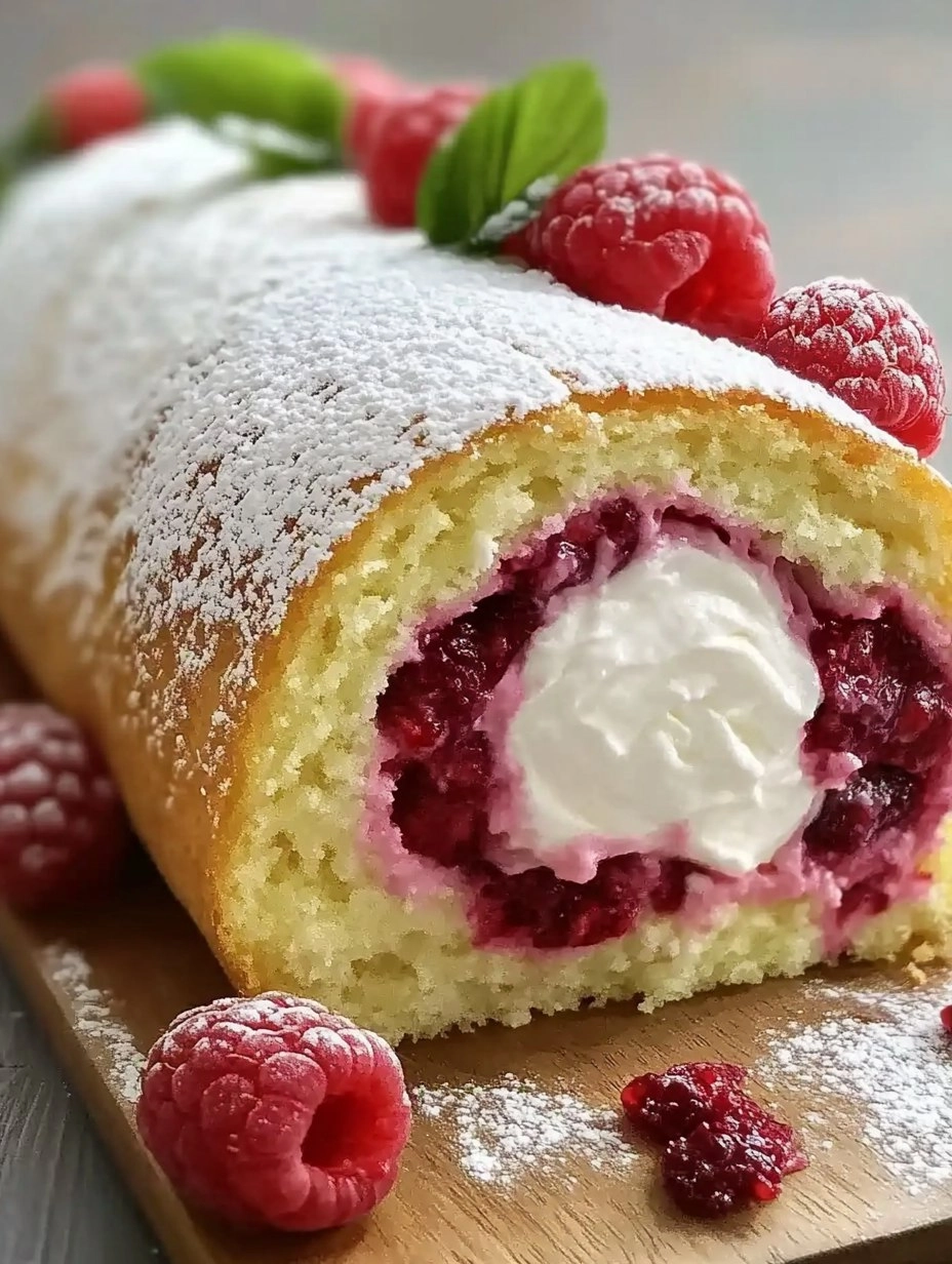 Roulé aux Framboises et Crème Fouettée 86 Roulé aux Framboises et Crème Fouettée