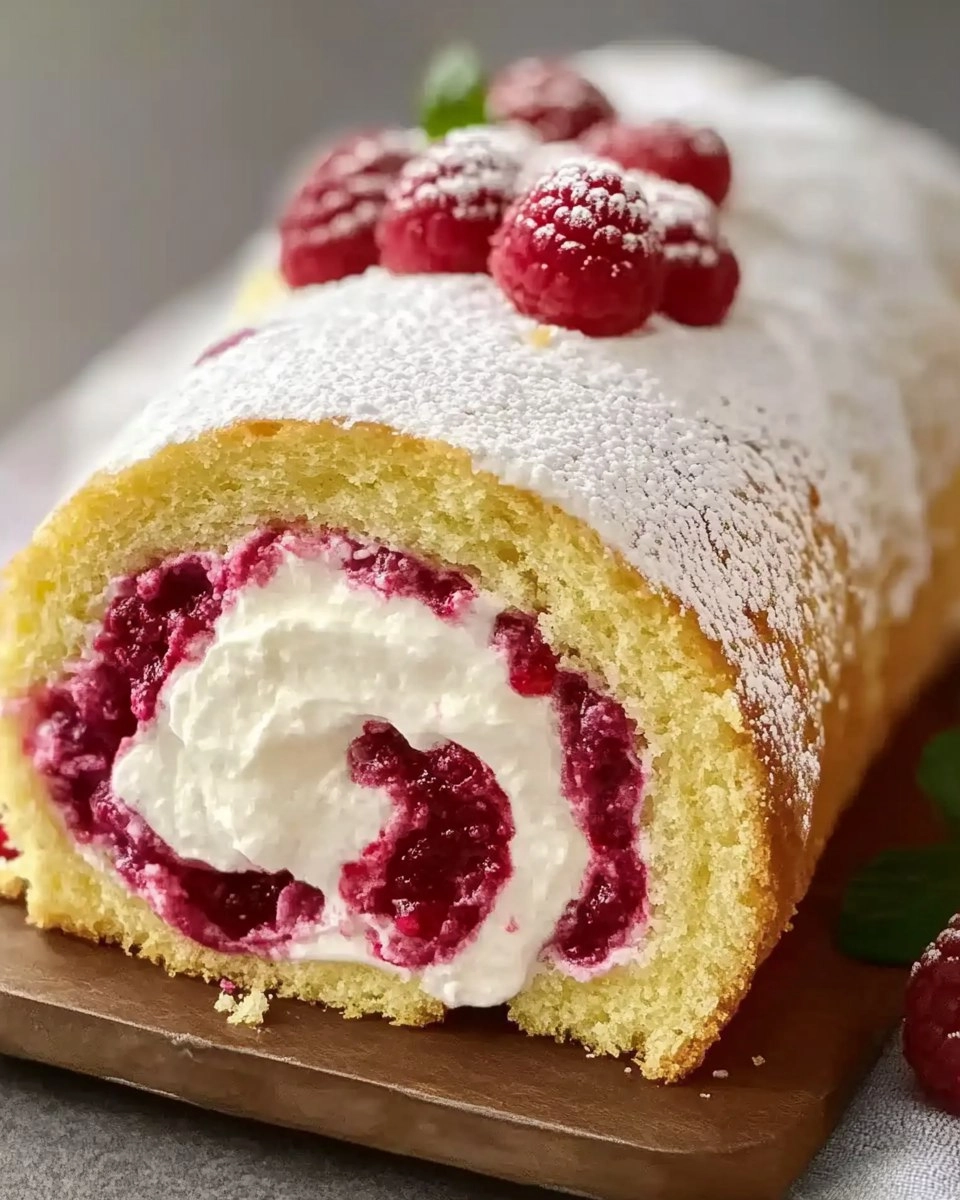 Roulé aux Framboises et Crème Fouettée 87 Roulé aux Framboises et Crème Fouettée