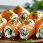 Recette-de-Roules-de-Saumon-Fume-au-Fromage-Frais-et-Herbes