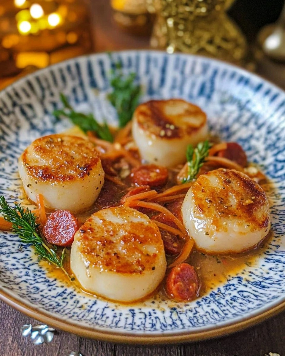 Saint Jacques sauce au chorizo 85 Saint Jacques sauce au chorizo