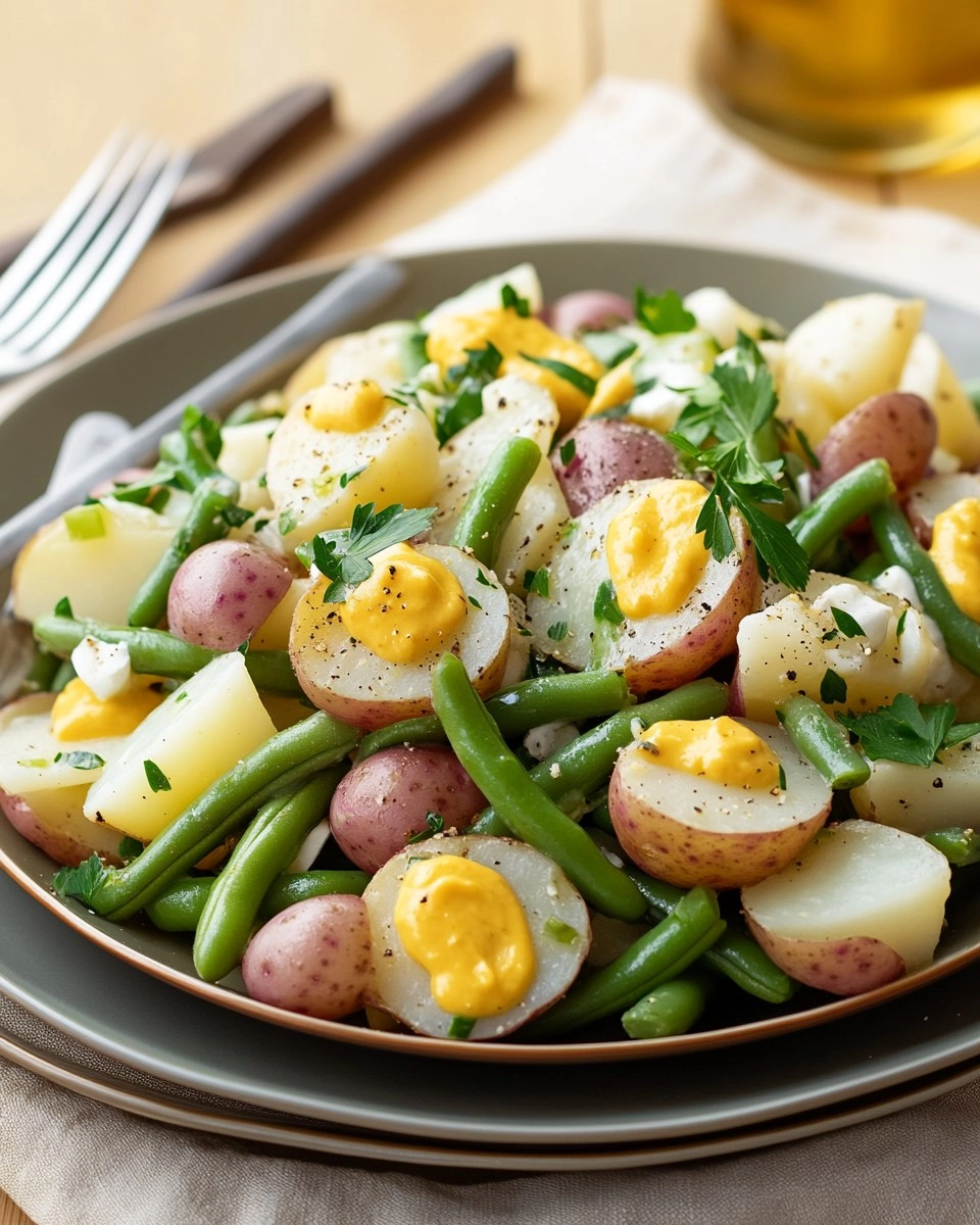 Salade de pommes de terre et haricots verts 112 Salade de pommes de terre et haricots verts