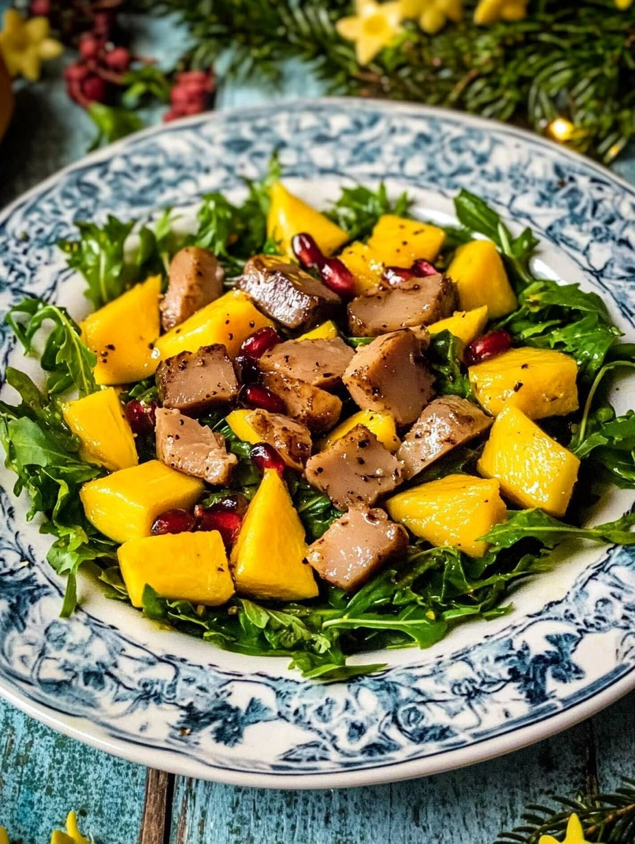 Salade mangue et foie gras