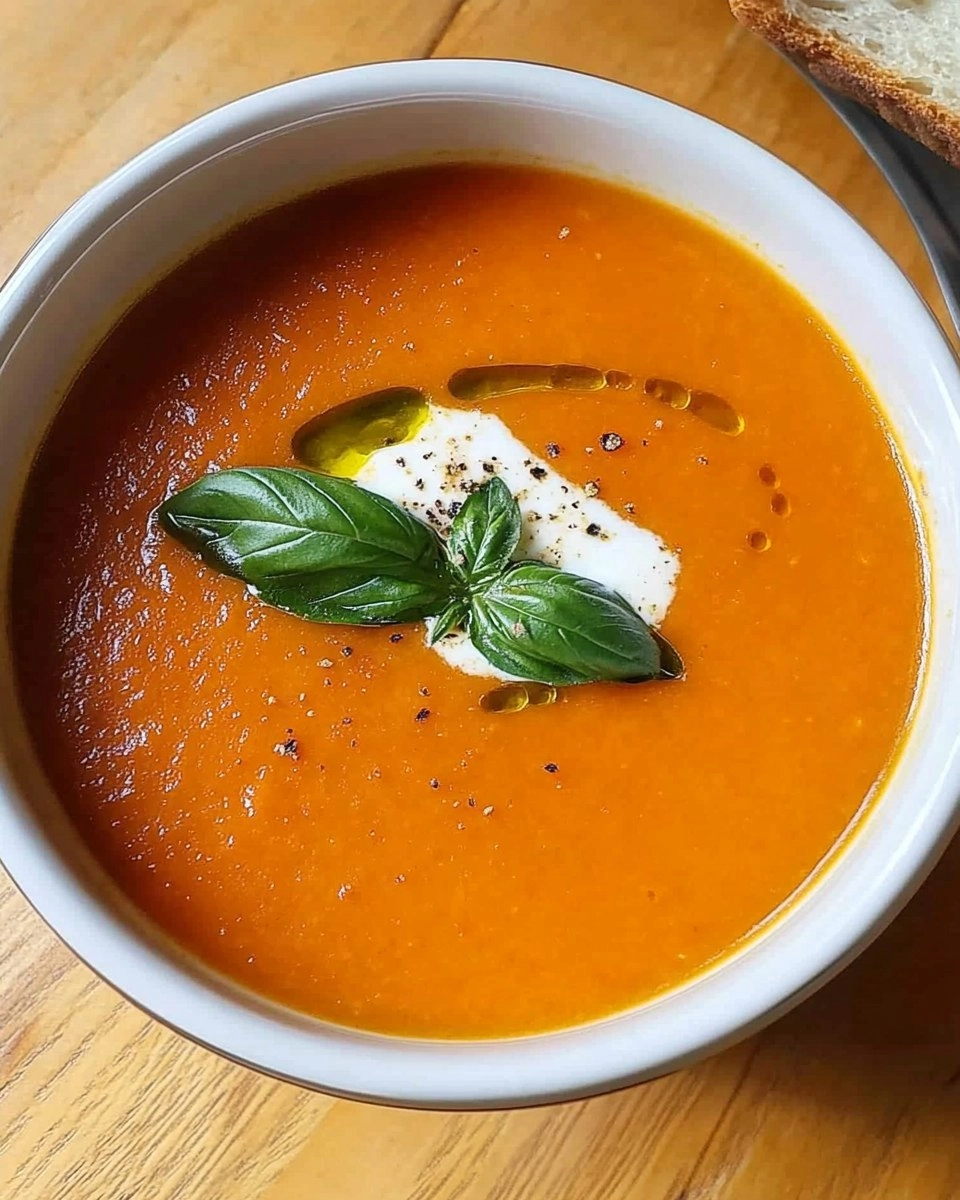 Soupe à la tomate fraîche maison