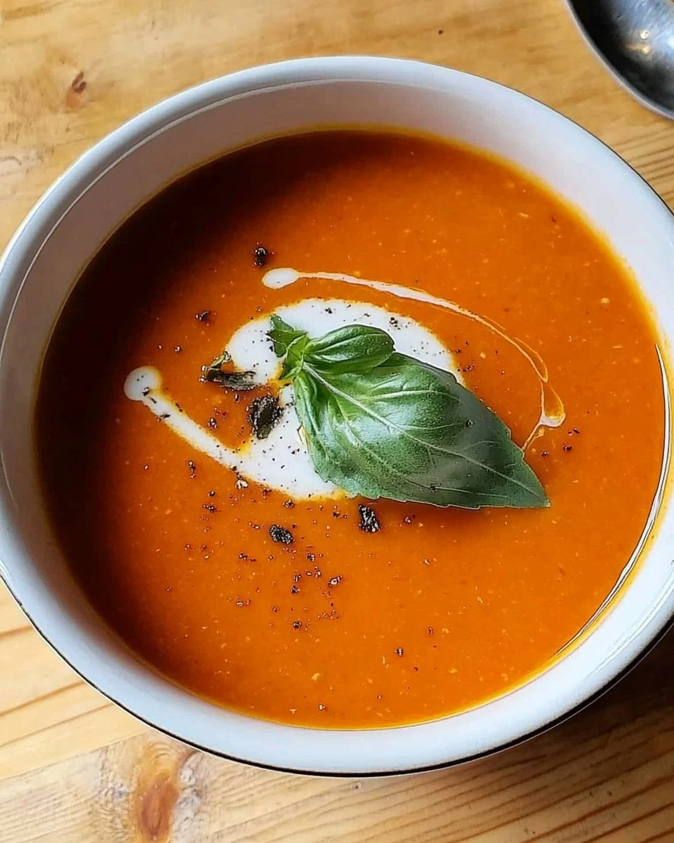 Soupe à la tomate fraîche maison