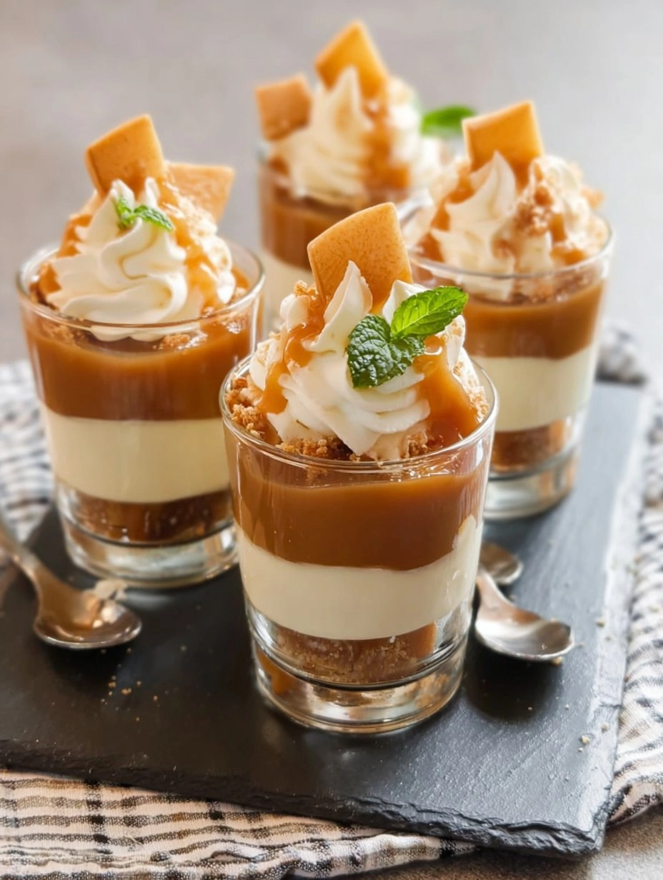 Verrines pommes caramel chantilly