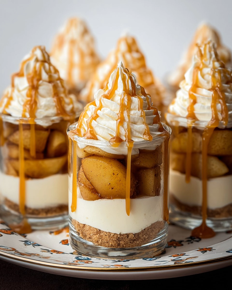 Verrines pommes caramel chantilly