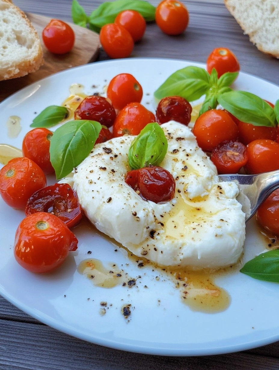 Burrata à la Tomate Cerise Confite 110 Burrata à la Tomate Cerise Confite