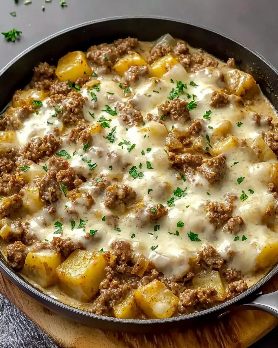 Poêlée de Viande Crémeuse 79 Poêlée de Viande Crémeuse