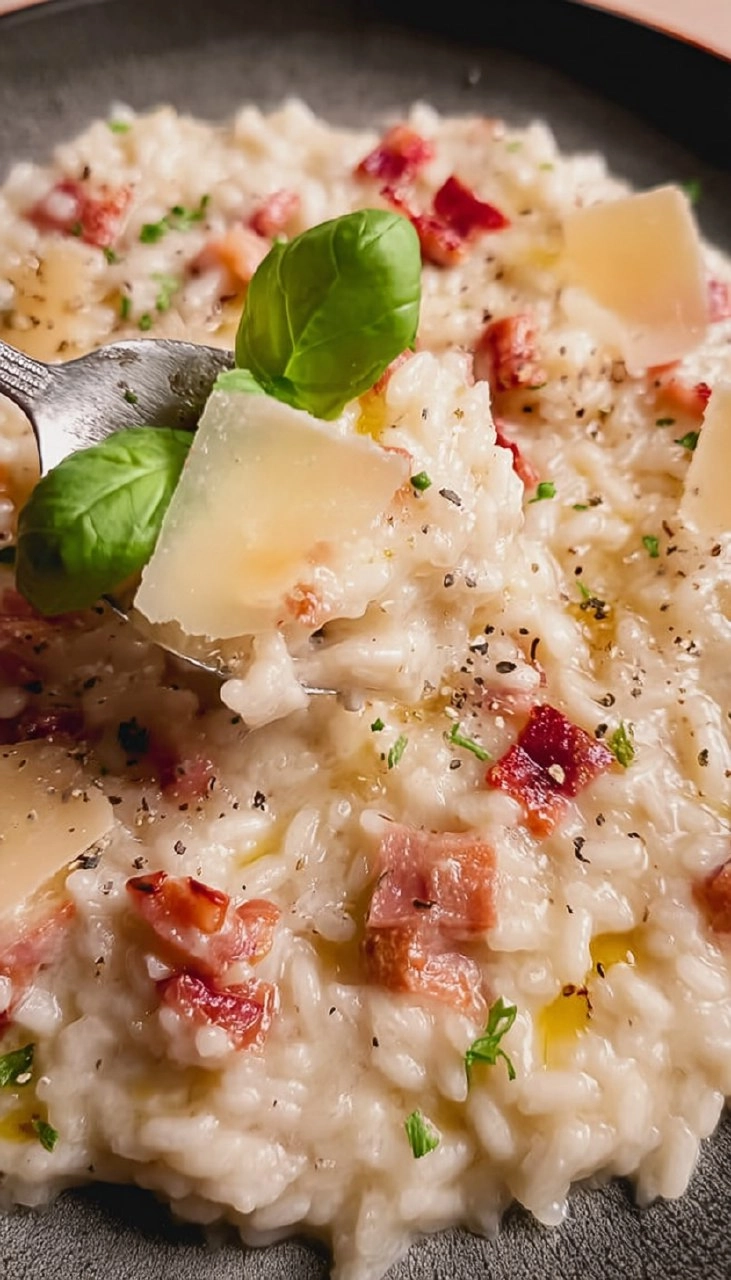 Risotto carbonara 85 Risotto carbonara