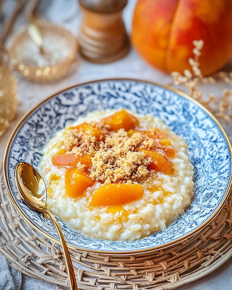 Riz au lait au kaki et sablés émiettés