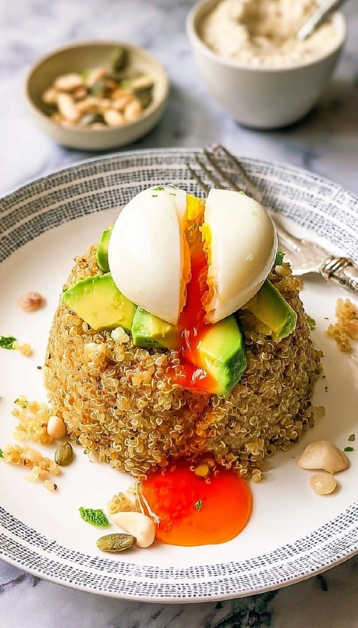 Bowl de quinoa, avocat et œuf mollet 60 Bowl de quinoa, avocat et œuf mollet