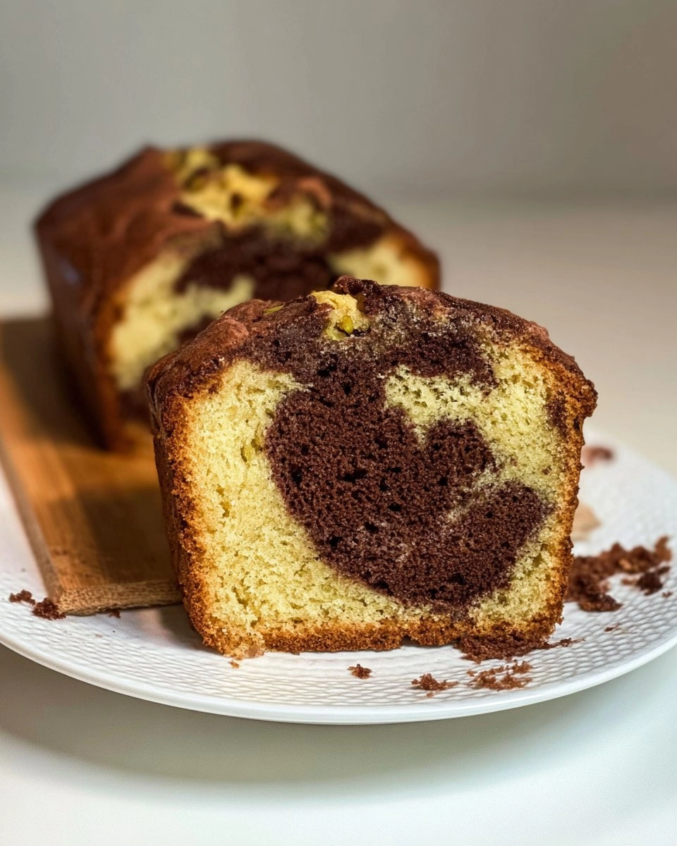 Cake marbré chocolat pistache 148 Cake marbré chocolat pistache