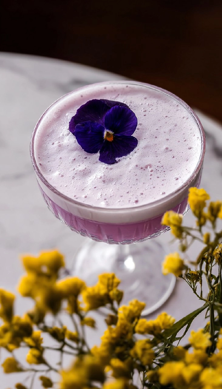 Gin sour à la violette