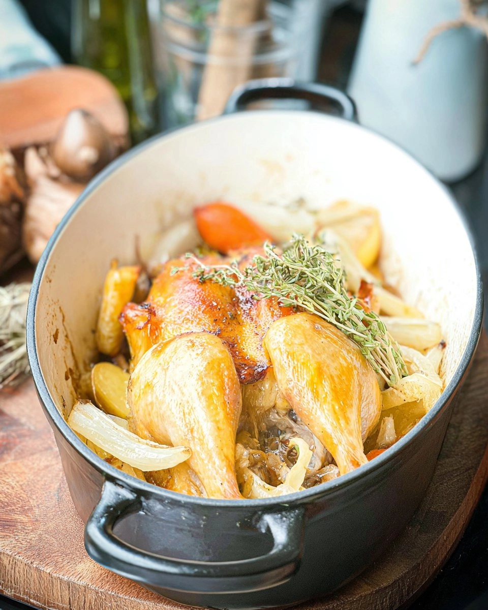 Pintade au four en cocotte