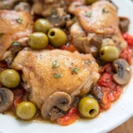 Poulet aux olives, champignons et carottes 114 Recette-de-Poulet-aux-olives-champignons-et-carottes