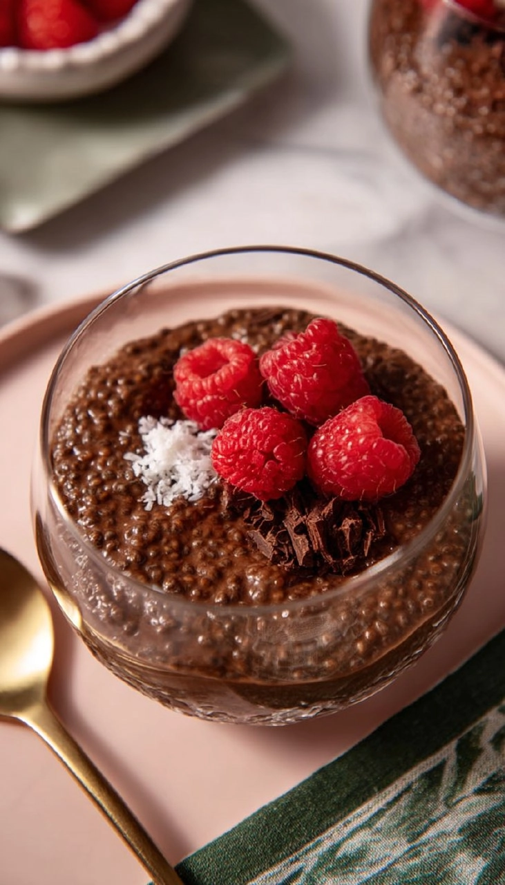 Pudding chia au chocolat crémeux