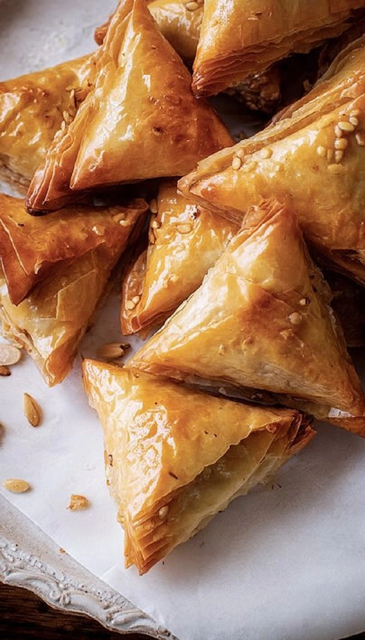 Samsa aux amandes traditionnelle avec une pâte maison 70 Samsa aux amandes traditionnelle avec une pâte maison