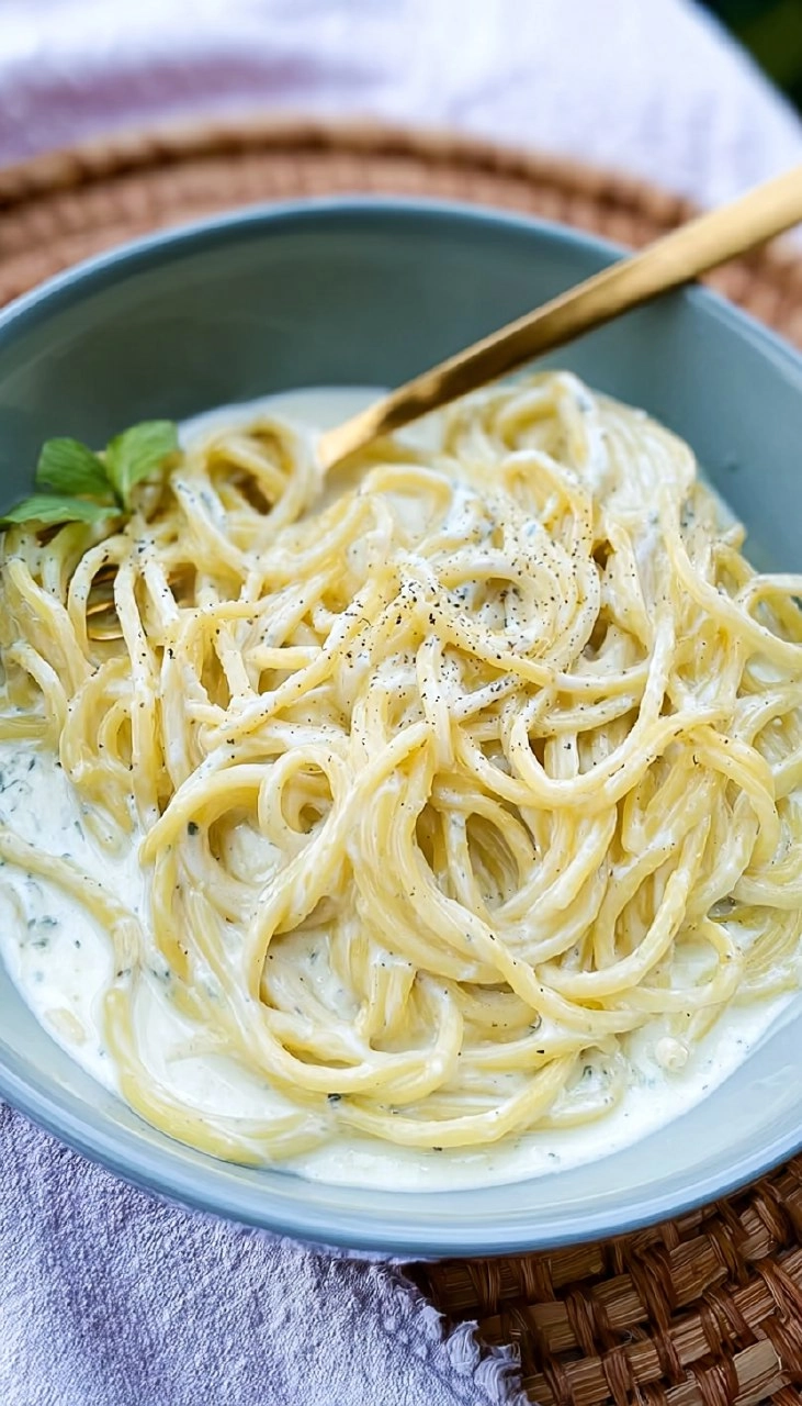 Spaghetti au roquefort