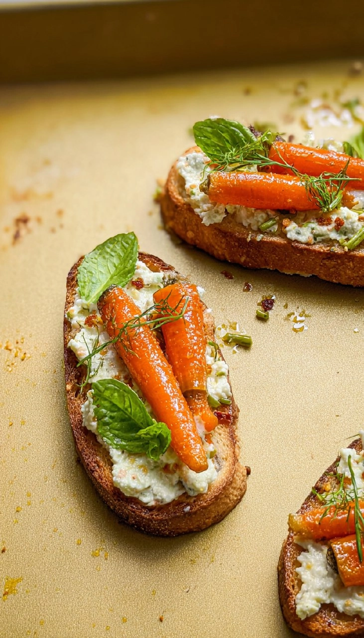Tartines aux baby carottes 110 Tartines aux baby carottes