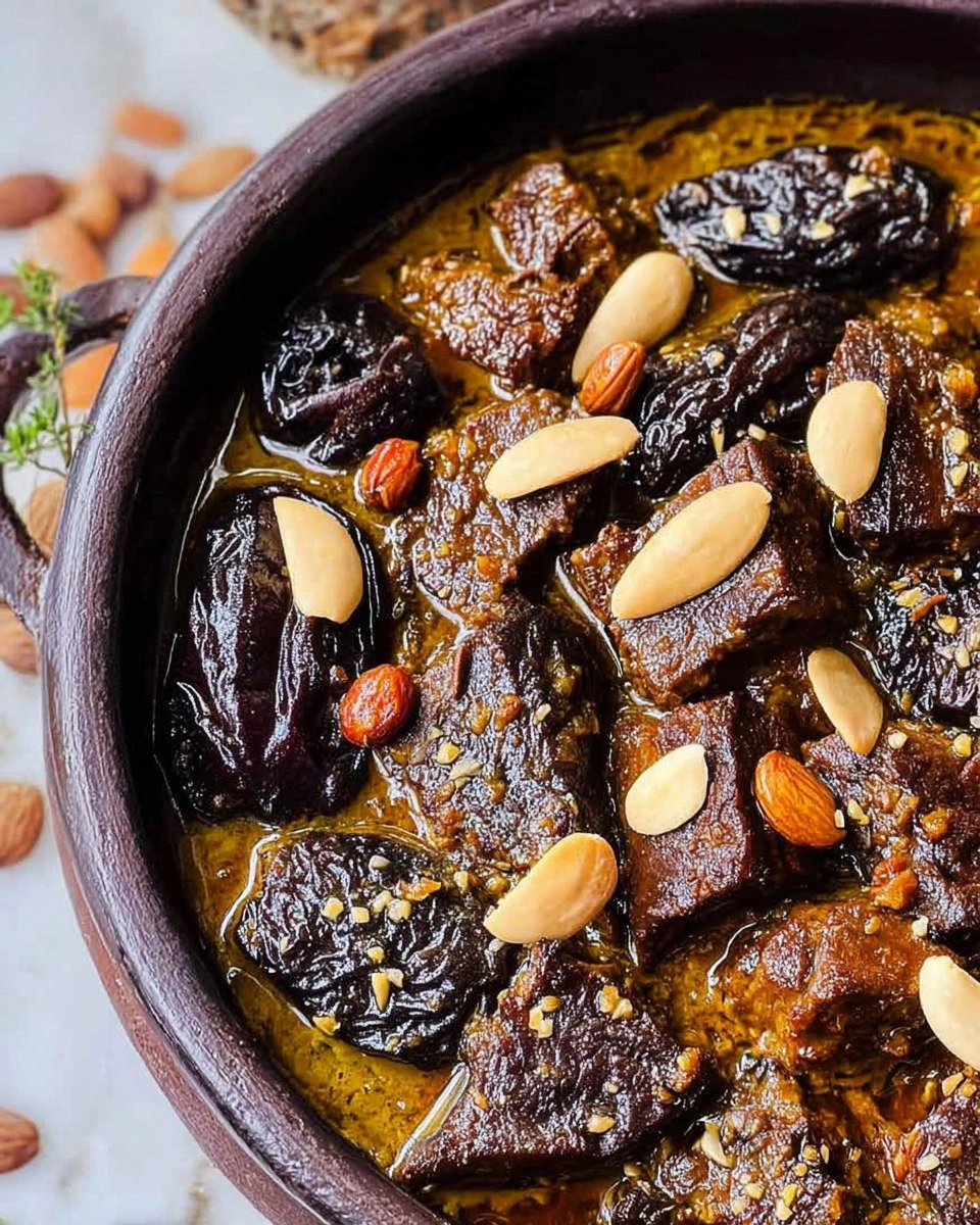 lham lahlou, tajine de viande sucrée aux pruneaux
