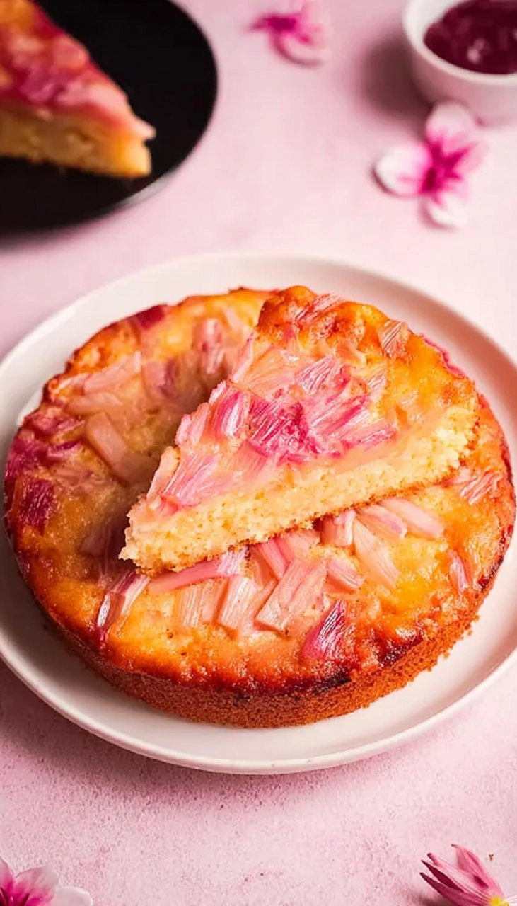 Gâteau renversé à la rhubarbe 91 Gâteau renversé à la rhubarbe