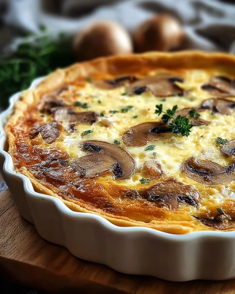 Recette-de-Quiche-Sans-Pate-Au-Thon-Et-Champignons