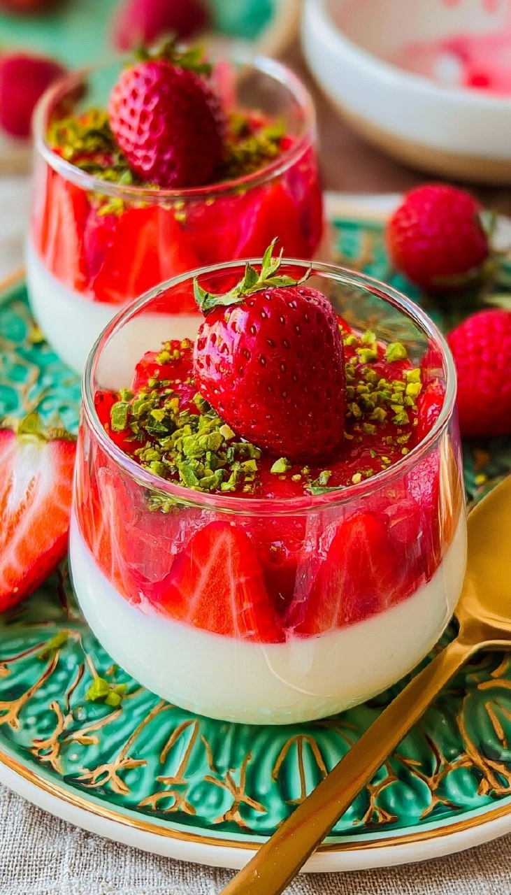 Panna cotta vanille fraise