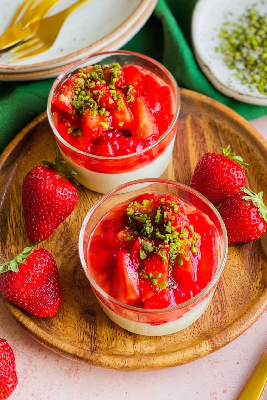 Panna cotta vanille fraise