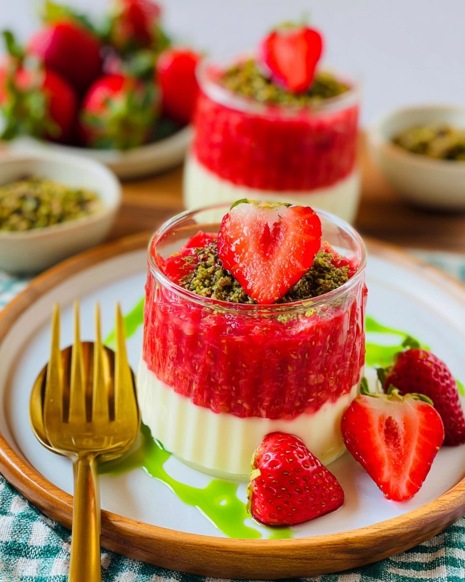Panna cotta vanille fraise