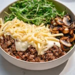 Bol de cheeseburger suisse aux champignons 88 Recette-de-Bol-de-cheeseburger-suisse-aux-champignons