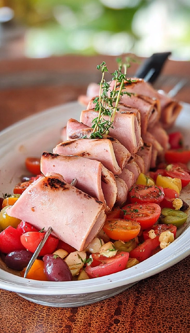 Recette-de-Brochette-de-mortadelle-grillee-et-salade-de-tomates-cerises-a-la-menthe