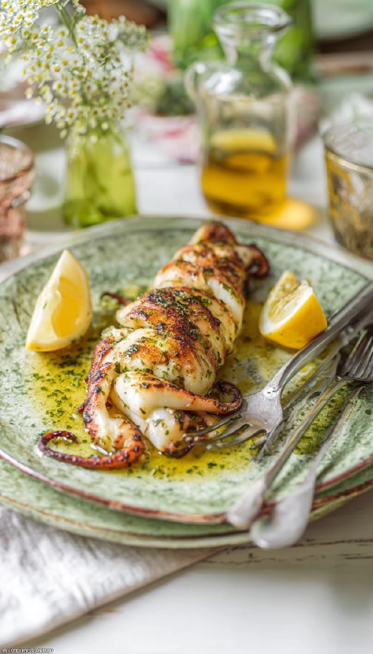 Recette-de-Calamars-tendres-grilles-ail-persil